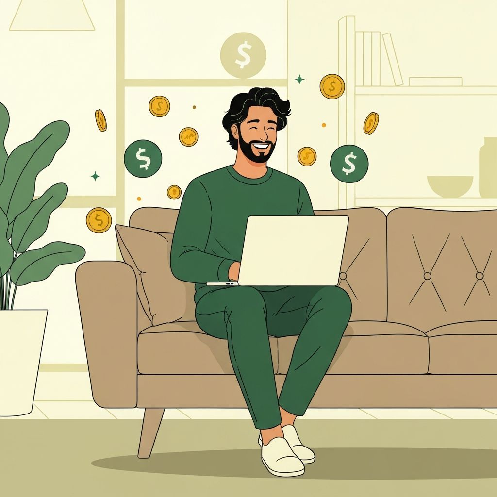 Osoba zarabiająca na ankietach online